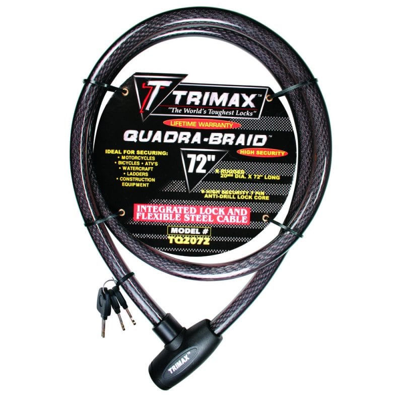 Trimax TNRC126 Trimaflex Coiled Lock - 72in. Cable with Combination Lock
