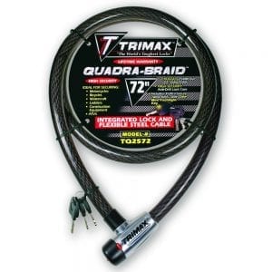 Trimax Locks TDL1510 Trimaflex Quadra-Braid Dual Loop Multi-Use Bicycle Cables