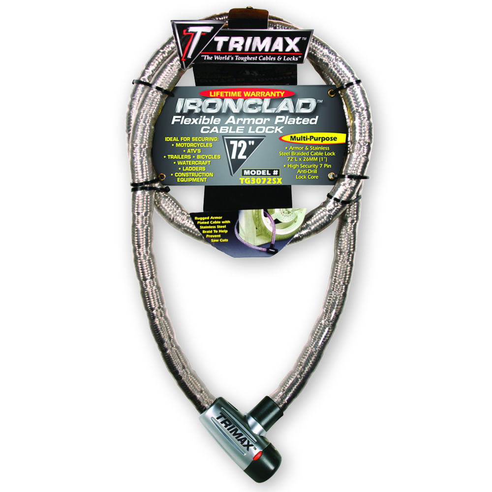 TG3072SX: IRONCLAD™ Armor-Plated Stainless-Steel Locking Cable (72